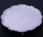 A Fine George II sterling silver salver