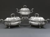 A set of three Georgian silver Soup Tureens