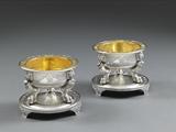 A pair of George III parcel-gilt Salt Cellars, London 1804