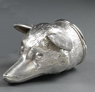 A George III silver 'Fox' Stirrup Cup
