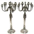 Magnificent & Impressive, Large Pair Of Antique Silver Candelabra