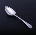A George IV sterling silver feather edge table spoon