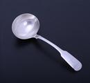 A George III sterling silver fiddle pattern sauce ladle