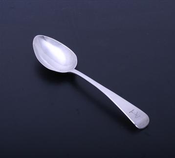A Regency sterling silver Old English pattern table spoon