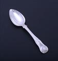 A Regency sterling silver Hourglass pattern dessert spoon