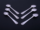 Set of six Victorian Irish Old English thread pattern teaspoons