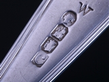 Set of six Victorian Irish Old English thread pattern teaspoons
