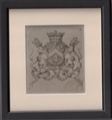 A framed 18th Century armorial print