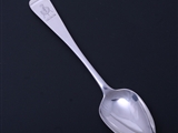 A provincial George IV sterling silver Old English pattern dessert spoon