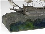 Magnificent continental silver ship centrepiece