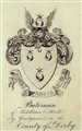 A 19th century framed armorial bookplate