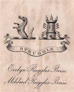 An early 20th century crest bookplate