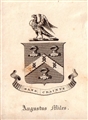 An early 19th century framed armorial bookplate