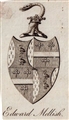 A late 18th century framed armorial bookplate