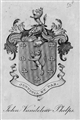 A 19th century framed armorial bookplate