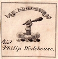 An 18th century framed crest bookplate