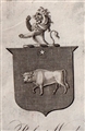 An 18th century framed armorial bookplate