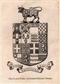 An early 20th century framed crest bookplate