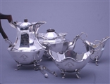 Five piece Victorian sterling silver tea and coffee service