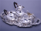 Five piece Victorian sterling silver tea and coffee service