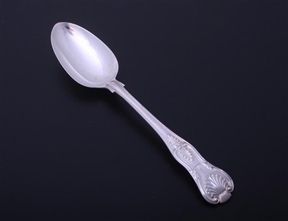 A Victorian King's pattern sterling silver table spoon