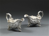 A pair of George IV silver Sauceboats