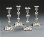 A set of four George III silver Candlesticks