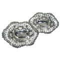 Antique Victorian, Pair Of Baskets. Sterling Silver