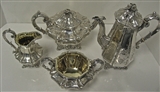 Antique English , Early Victorian, Sterling Tea & Coffee Set. 1840.