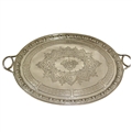 Magnificent Antique English Sterling Silver Tray