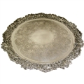 Magnificent. Large & Very Decorative, Antique English Sterling Silver Tray