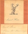 A 19th century framed armorial bookplate