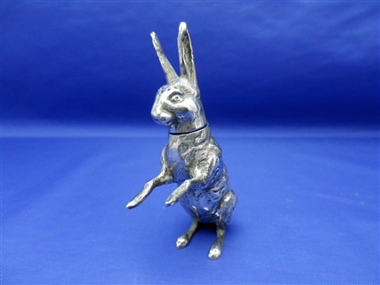 Antique English Sterling Silver Hare Pepper