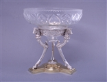 Fine Victorian silver and glass figural centrepiece