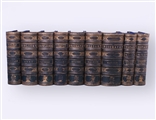 Armorial Bindings: Set of nine Victorian reference works and dictionaries