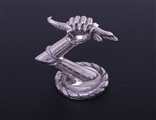 A George IV sterling silver armorial paperweight