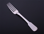A George III fiddle pattern sterling silver table fork