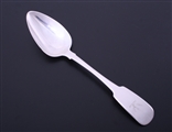An Irish George IV fiddle pattern sterling silver table spoon