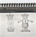 NELSON: Highly important and historic George III armorial silver entree dish and cover presented to Admiral Lord Nelson by Lloyd's Coffee House after the battle of the Nile.