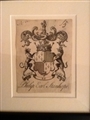 An early 18th century armorial bookplate for Stanhope