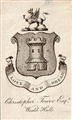 An early 19th century armorial bookplate for Tower