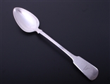 A George IV fiddle pattern sterling silver gravy spoon