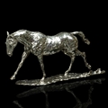 A fine sterling silver model of a horse 