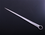 A George III sterling silver meat skewer