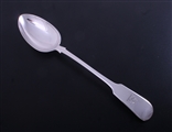 A Victorian provincial fiddle pattern sterling silver basting spoon