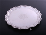 A Victorian sterling silver small salver