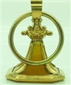 A George III gold and hard stone pendent seal