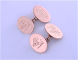 A pair of Edwardian 9ct rose gold gentleman's cufflinks