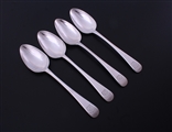 A set of four Scottish George IV Old English pattern sterling silver table spoons