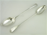 Pair Old English Basting Spoons, 1784